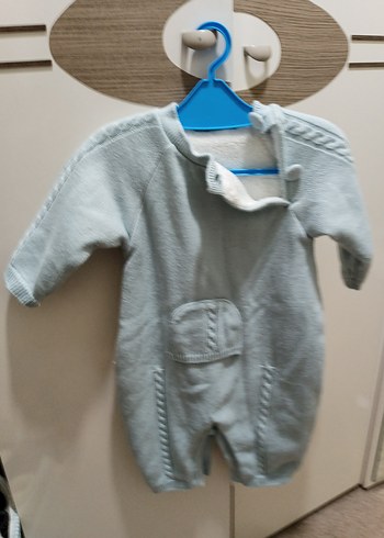 Gri Örgü Bebek Tulumu - Görsel 3