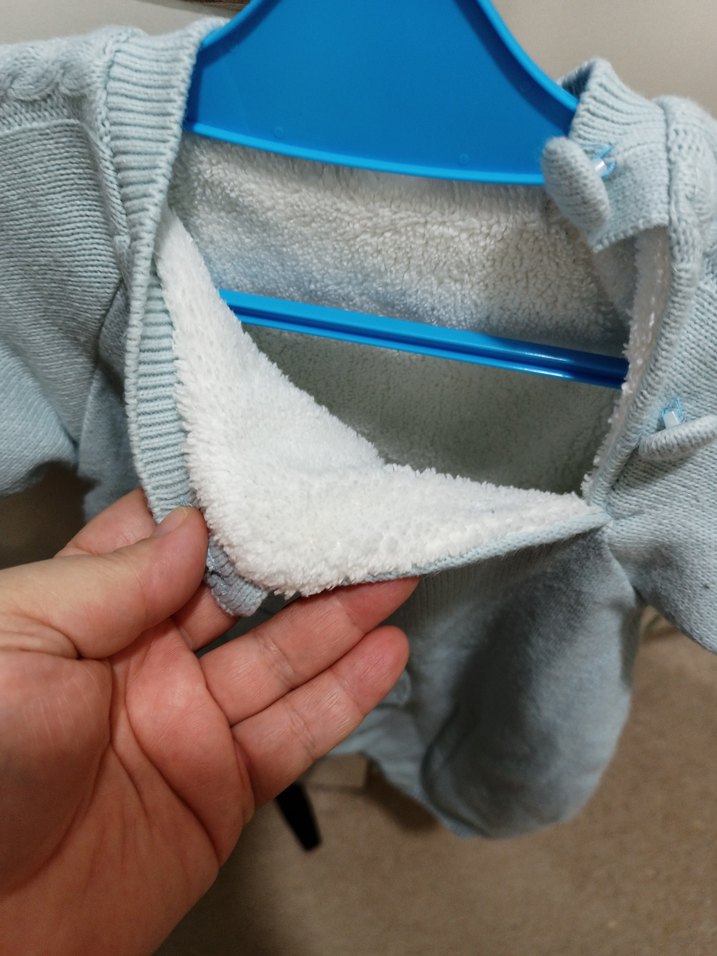 Gri Örgü Bebek Tulumu - Görsel 5