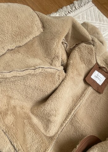 Kürklü Süet Kahverengi Kadın Ceket - Görsel 4