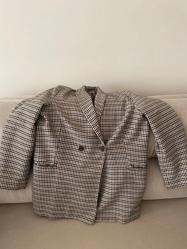 Defacto ekose Slim fit ceket - Görsel 3