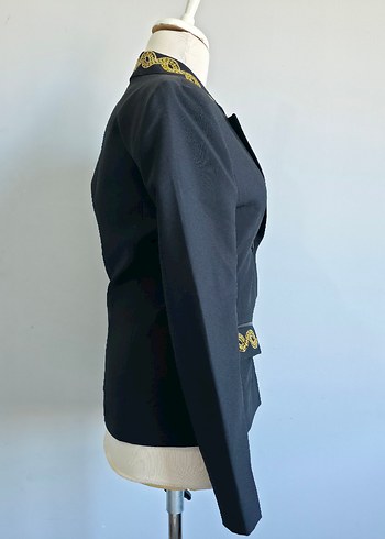 İş için Uzun Kollu İşlemeli Kadın Ceket - Görsel 6