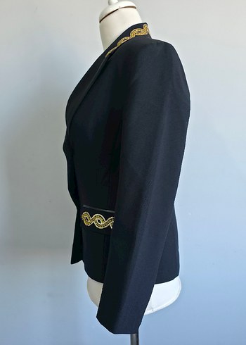 İş için Uzun Kollu İşlemeli Kadın Ceket - Görsel 4