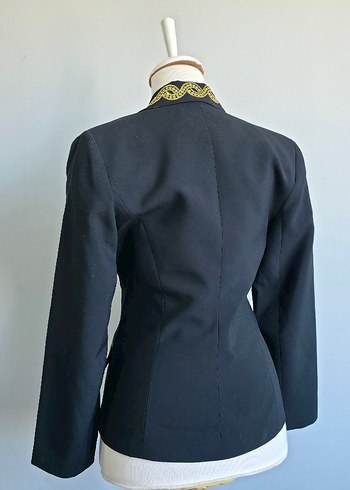 İş için Uzun Kollu İşlemeli Kadın Ceket - Görsel 5