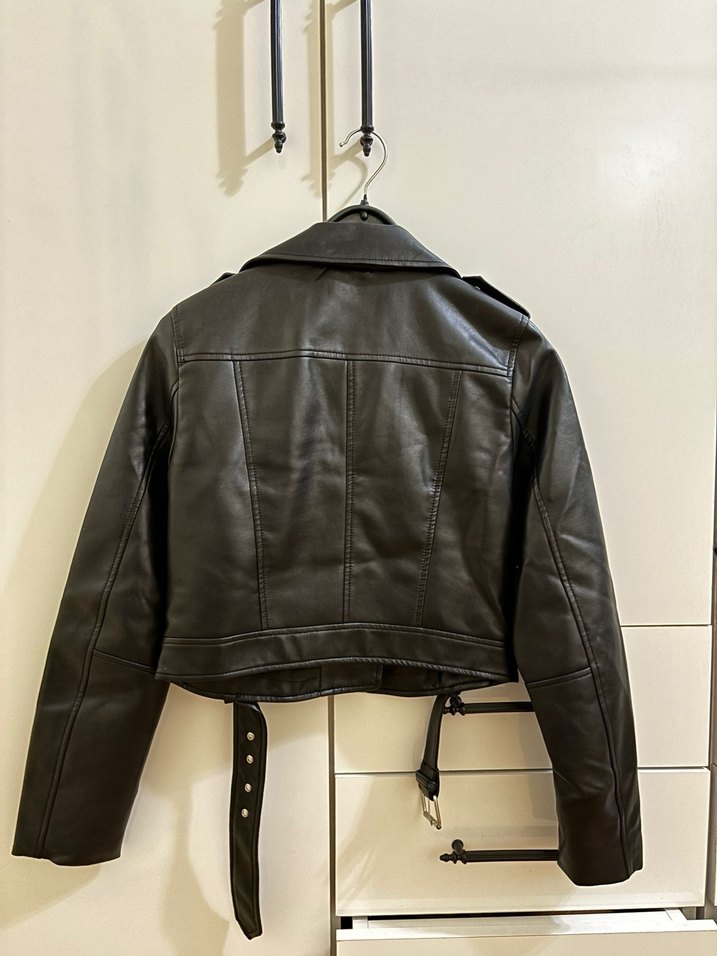 Stradivarius deri ceket - S Beden - Görsel 3