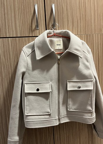 Bej Kadın Midi Street Wear Kaban - Görsel 2