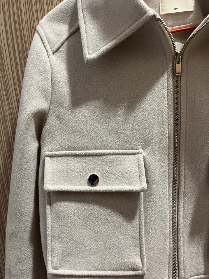 Bej Kadın Midi Street Wear Kaban - Görsel 3