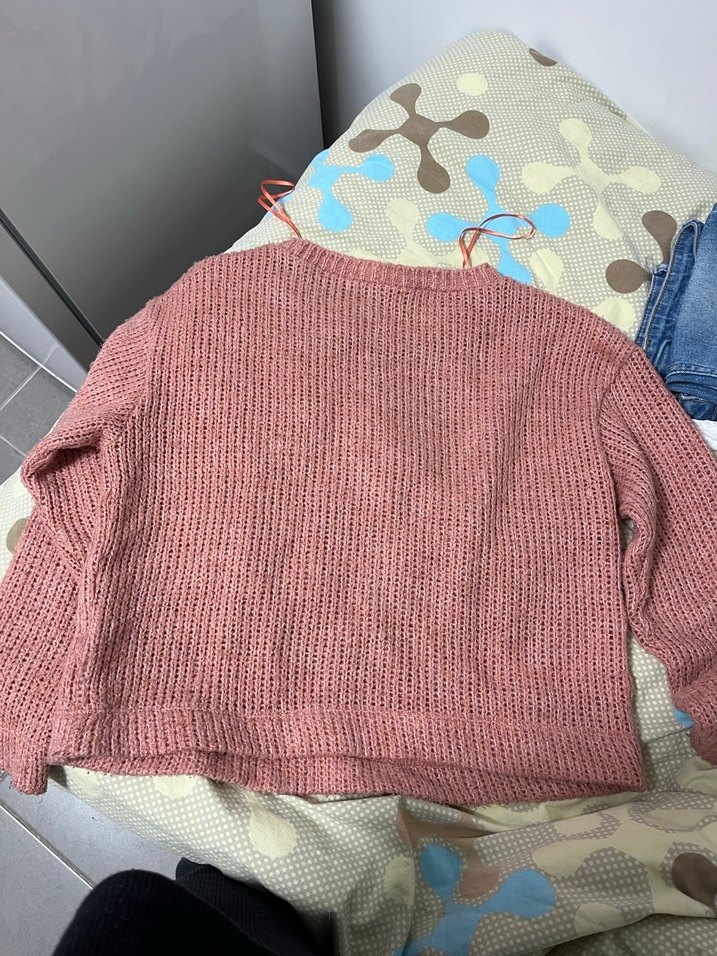 Pembe Triko Kadın Salaş Kazak - Görsel 2