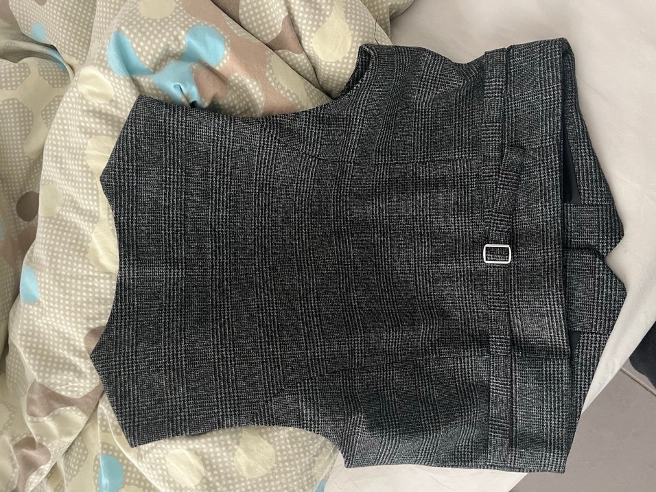 Düğmeli Gri Kolsuz Kadın Yelek - Görsel 2