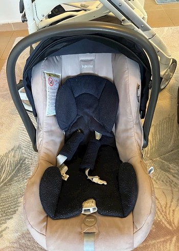 Camel renk Inglesina bebek arabası ve oto koltuğu seti - Görsel 11