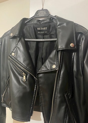 Kadın Siyah Kısa Deri Ceket - Görsel 2