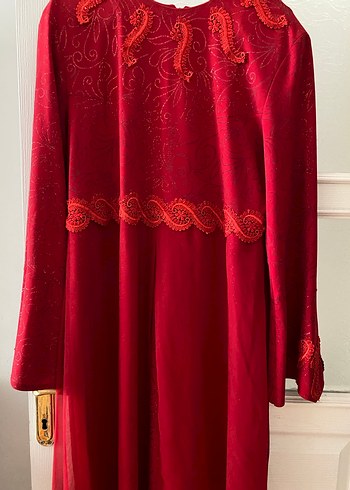 Kırmızı Tesettür Abiye (Düğün-Kına) - Görsel 3