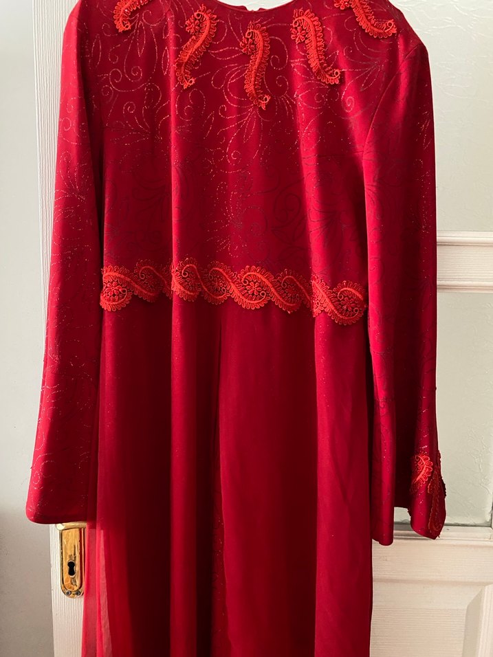 Kırmızı Tesettür Abiye (Düğün-Kına) - Görsel 3