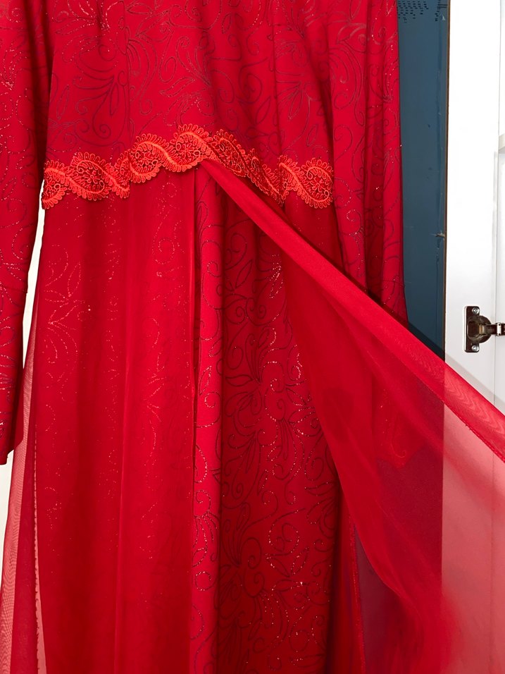 Kırmızı Tesettür Abiye (Düğün-Kına) - Görsel 5