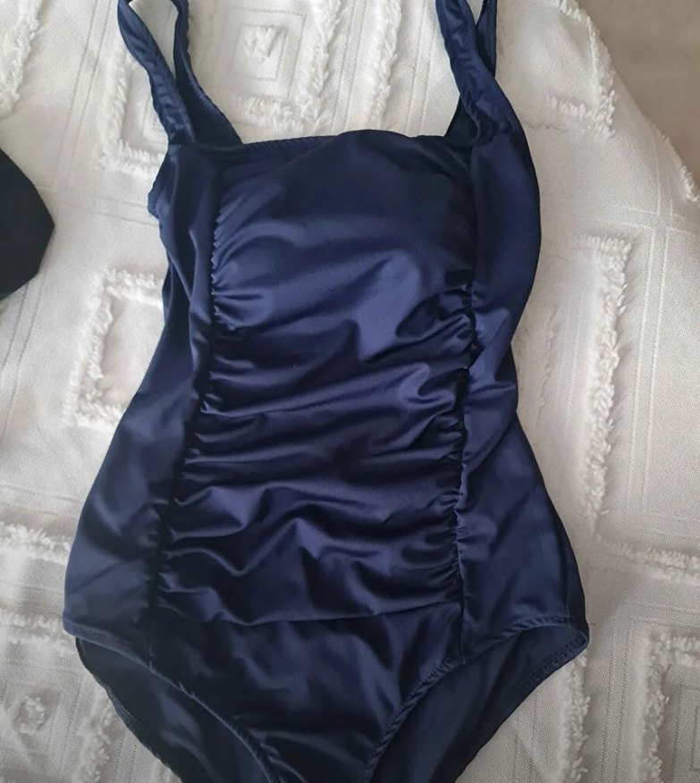 Kare yaka Büzgülü göğüs pedli mayo - Görsel 2