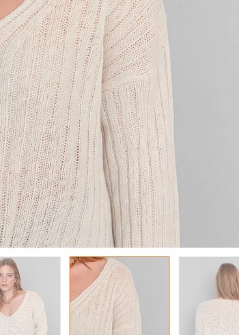 Yünlü geniş kalıp basic triko kazak - Görsel 2