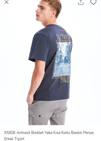 Sırt Baskılı Erkek Tişört - Görsel 3