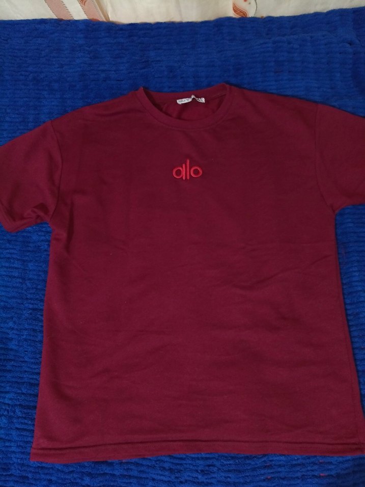 Bordo Kadın Kısa Kollu Tişört - Görsel 2