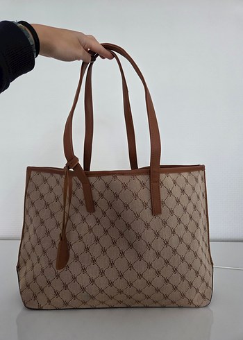 Bej Deri Kadın El Çantası - Görsel 2