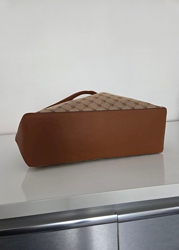 Bej Deri Kadın El Çantası - Görsel 3