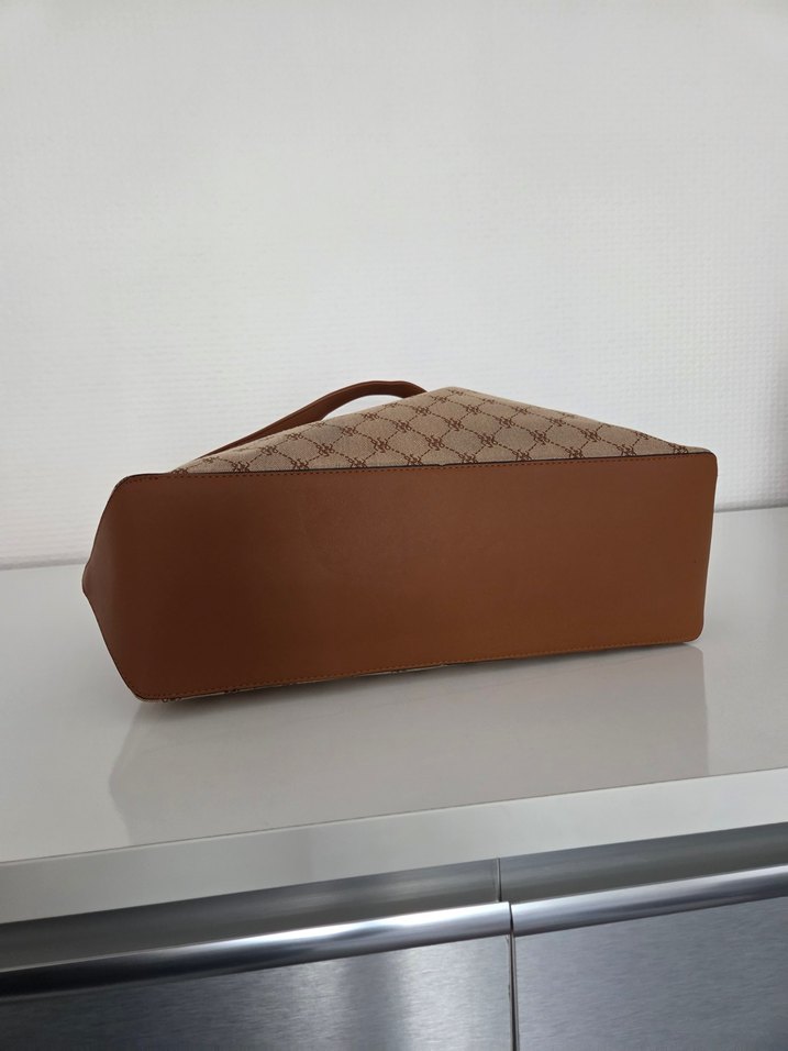 Bej Deri Kadın El Çantası - Görsel 3