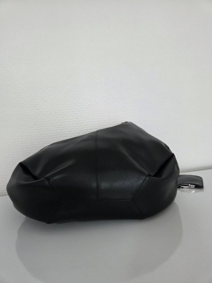 Siyah Deri Kadın Çanta - Görsel 5