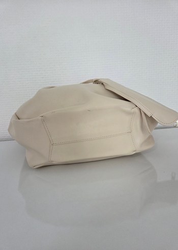 Bej Deri Minimalist Kadın Çanta - Görsel 3