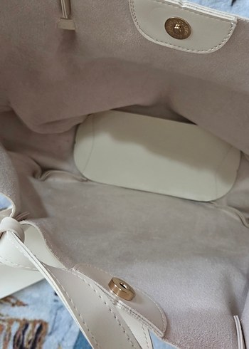 Bej Deri Minimalist Kadın Çanta - Görsel 4