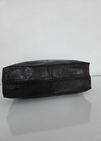 Kahverengi Deri Kadın Çanta - Görsel 4