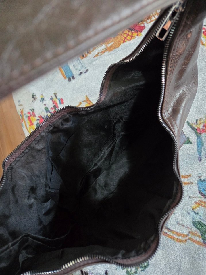 Kahverengi Deri Kadın Çanta - Görsel 5