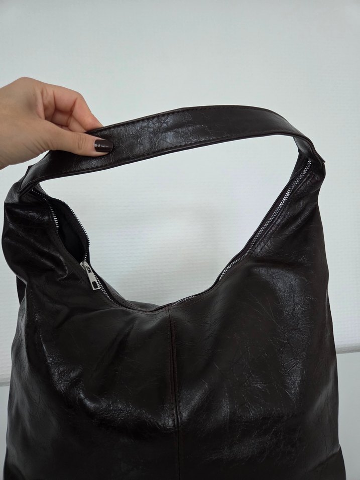 Kahverengi Deri Kadın Çanta - Görsel 2