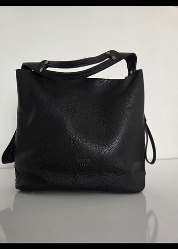 Siyah Deri Guess a kalite Minimalist Kadın Çanta - Görsel 2