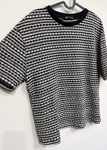 m Beden Zara Jakarlı T-shirt