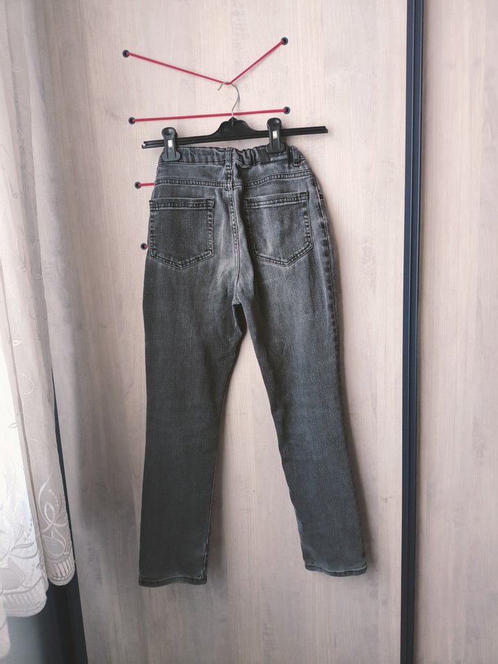 Gri Erkek Çocuk Bol Kesim Kot Pantolon - Görsel 2