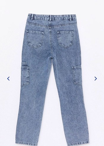 Açık mavi Bol Kesim Denim Kadın Pantolon - Görsel 2