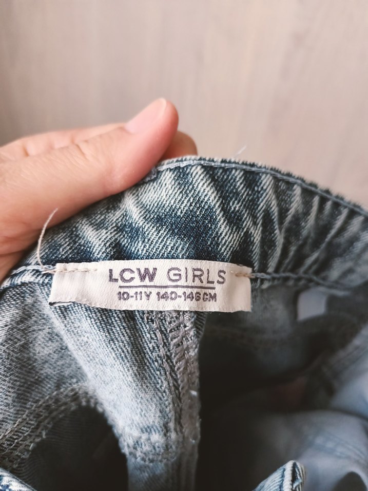 Açık mavi Bol Kesim Denim Kadın Pantolon - Görsel 5