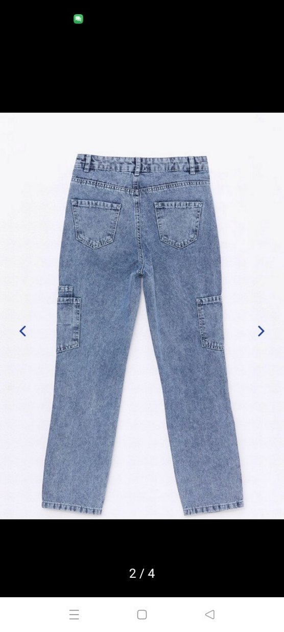 Açık mavi Bol Kesim Denim Kadın Pantolon - Görsel 2