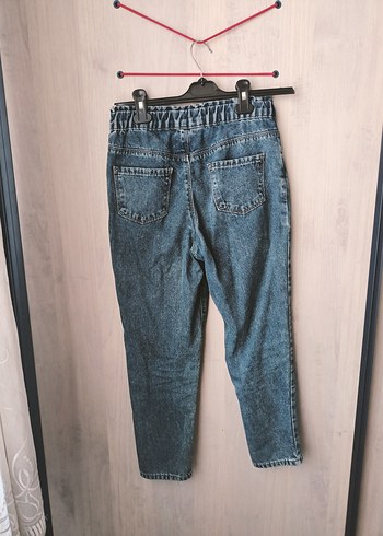 Renkli Nakışlı Kız Çocuk Jean Pantolon - Görsel 4