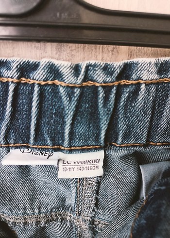 Renkli Nakışlı Kız Çocuk Jean Pantolon - Görsel 5