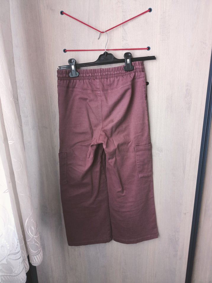 gül kurusu kız çocuk Salaş Pamuk Pantolon - Görsel 2