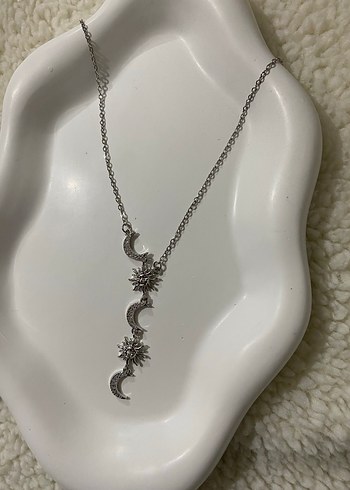 Beden AY YILDIZ SILVER ÇELİK KOLYE