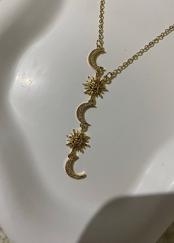 Beden altın Renk AY YILDIZ ÇELİK GOLD KOLYE