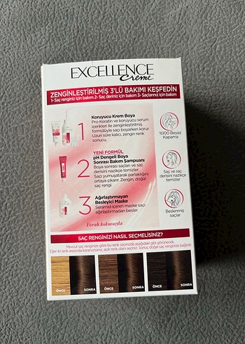 L'Oréal Excellence Krem Saç Boyası 4 Koyu Kahve - Görsel 3