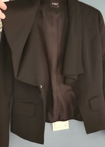 Sabra Düğmeli Siyah Kadın Blazer
