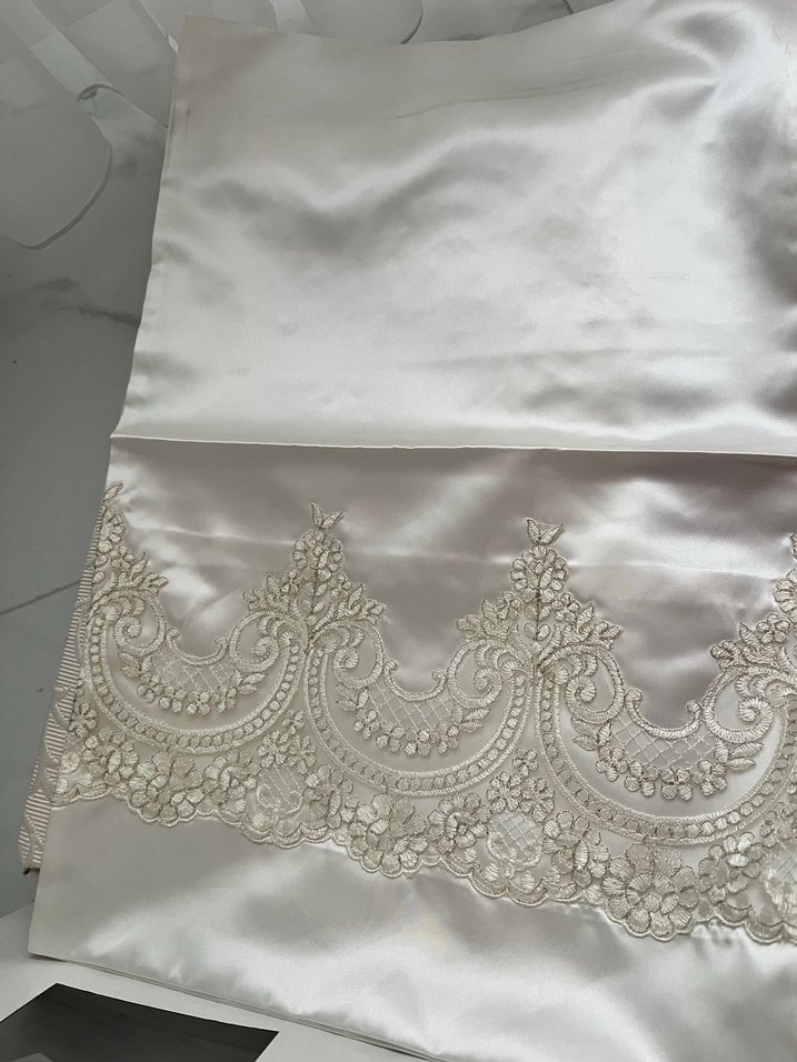 Fransız güpürlü şık yatak örtüsü takımı - Görsel 4