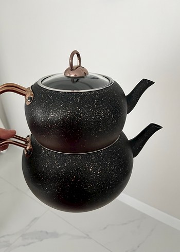 O.M.S Siyah Çaydanlık Seti - Görsel 3