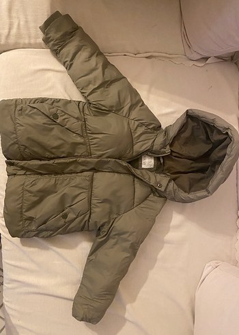 Zara erkek Çocuk yeşil Fermuarlı su gecirmez Mont - Görsel 4