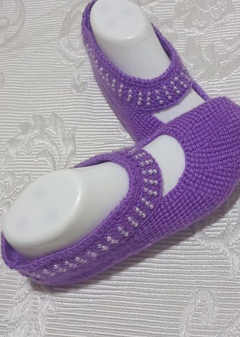 Örgü Kadın Ev Terliği - Görsel 3