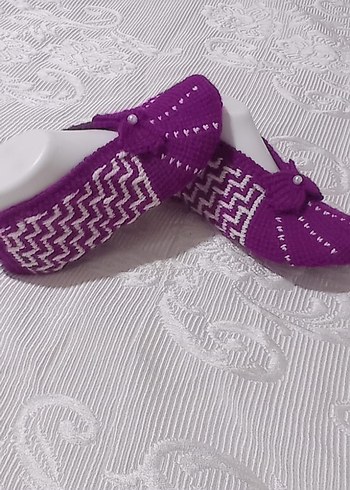 Örgü Kadın Ev Terliği - Görsel 6