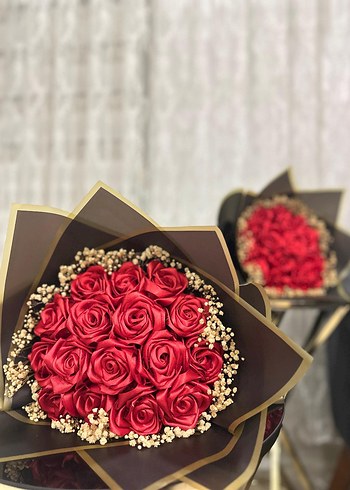 kurdeleden gül buketi - Görsel 3