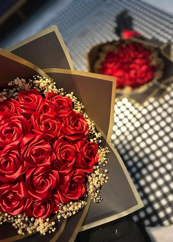 kurdeleden gül buketi - Görsel 4